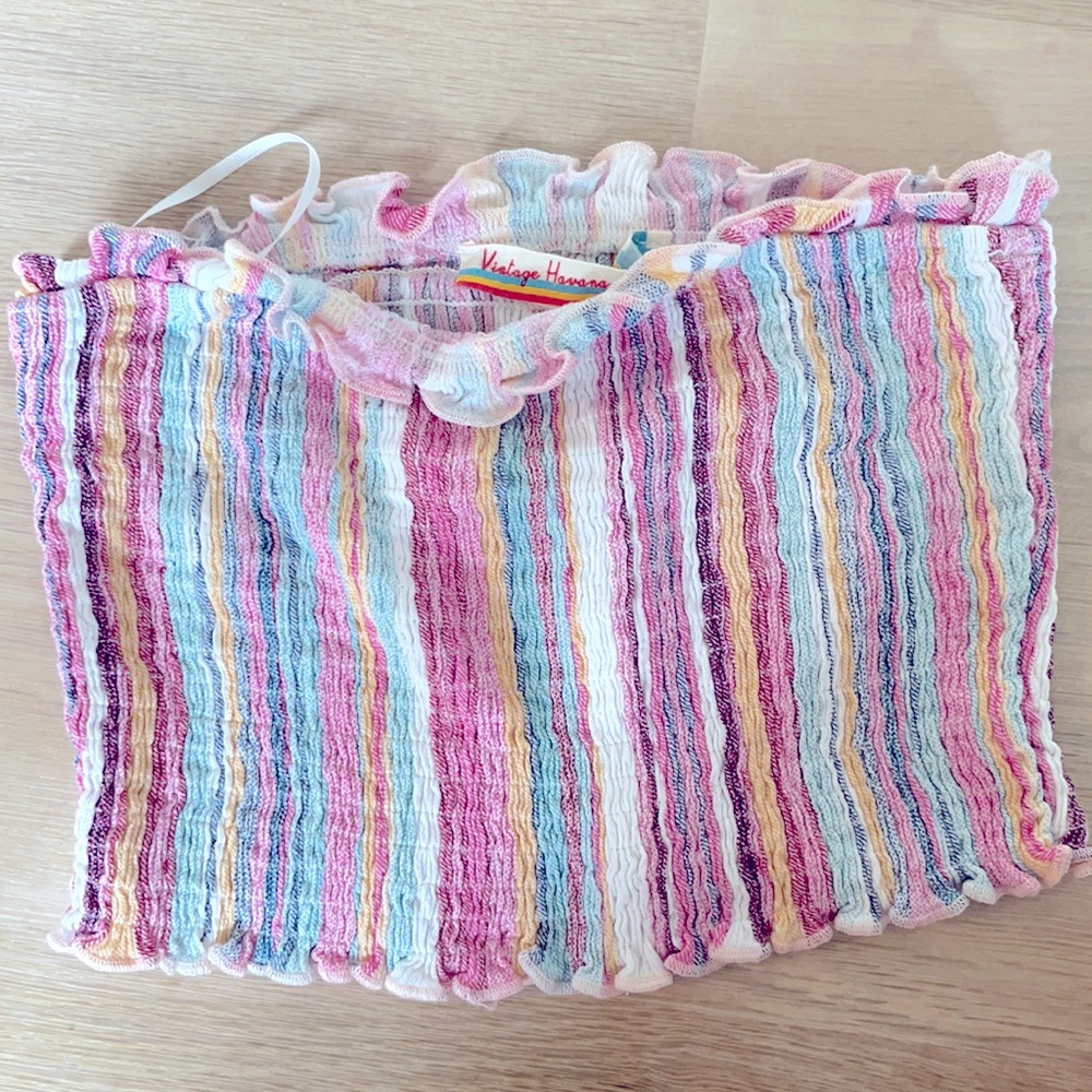 Vintage Havana multicolored tube top